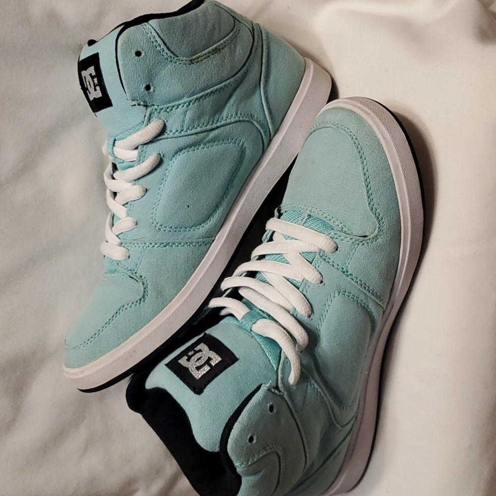 DC Women's Mint Green High-Top Athletic Sneakers